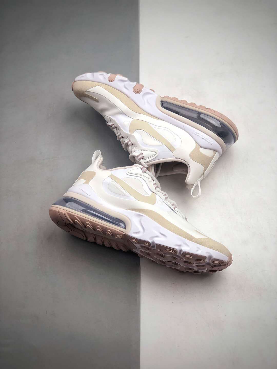 Nike Air Max 270 React 'Summit White Orewood Brown' CJ0619-102 - Stylish and Comfortable Women's Sneakers