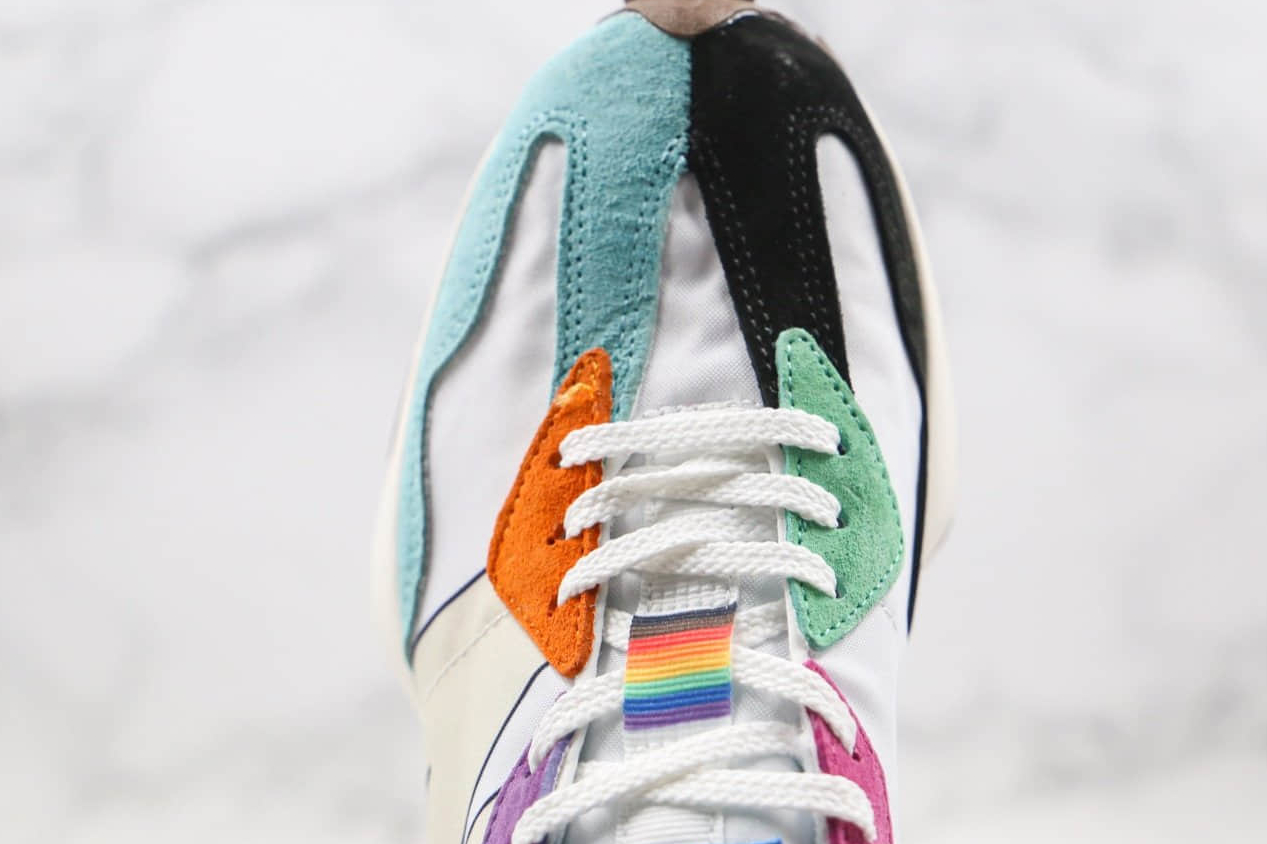 New Balance 327 Pride Collection | White Multi-Color Sneakers