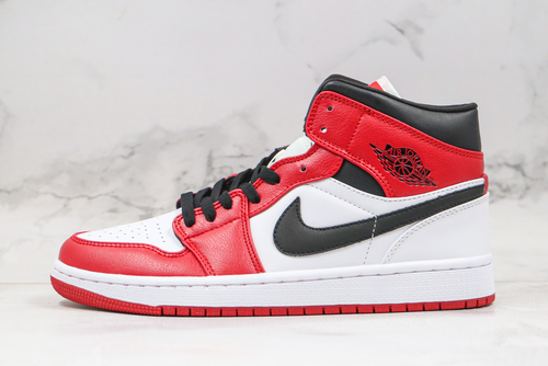 Air Jordan 1 Mid J White Red Black 554726-173 - Classic Sneakers for Style Enthusiasts