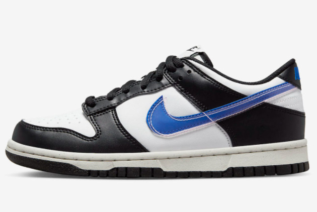 Nike Dunk Low GS - Black/White-Game Royal FD0689-001 Available Now!