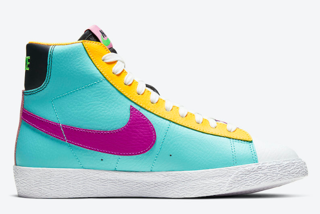 Nike Blazer Mid CZ9441-400 | Multi-Color Battle Blue/Aurora | Vivid Sneakers - Limited Edition