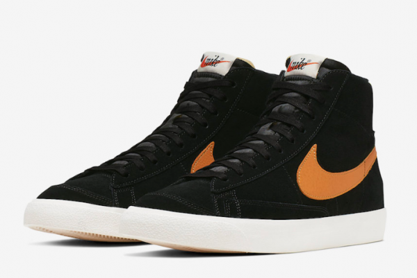 Nike Blazer Mid Vintage '77 Black/Amber Rise-Sail CJ9693-001 - Classic Style with a Modern Twist!