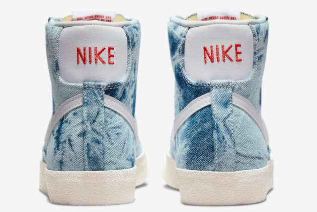 Nike Blazer Mid WMNS 'Washed Denim' Multi-Color/Sail-Habanero Red-White DV2182-900 - Stylish and Trendy Women's Sneakers