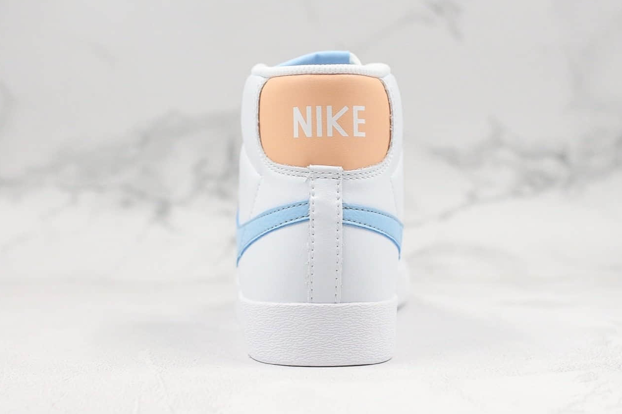 Nike Blazer Mid Vintage Sued White Psychic Blue Sunset Haze 917862 604 - Classic Retro Sneakers in Trendy Colorway