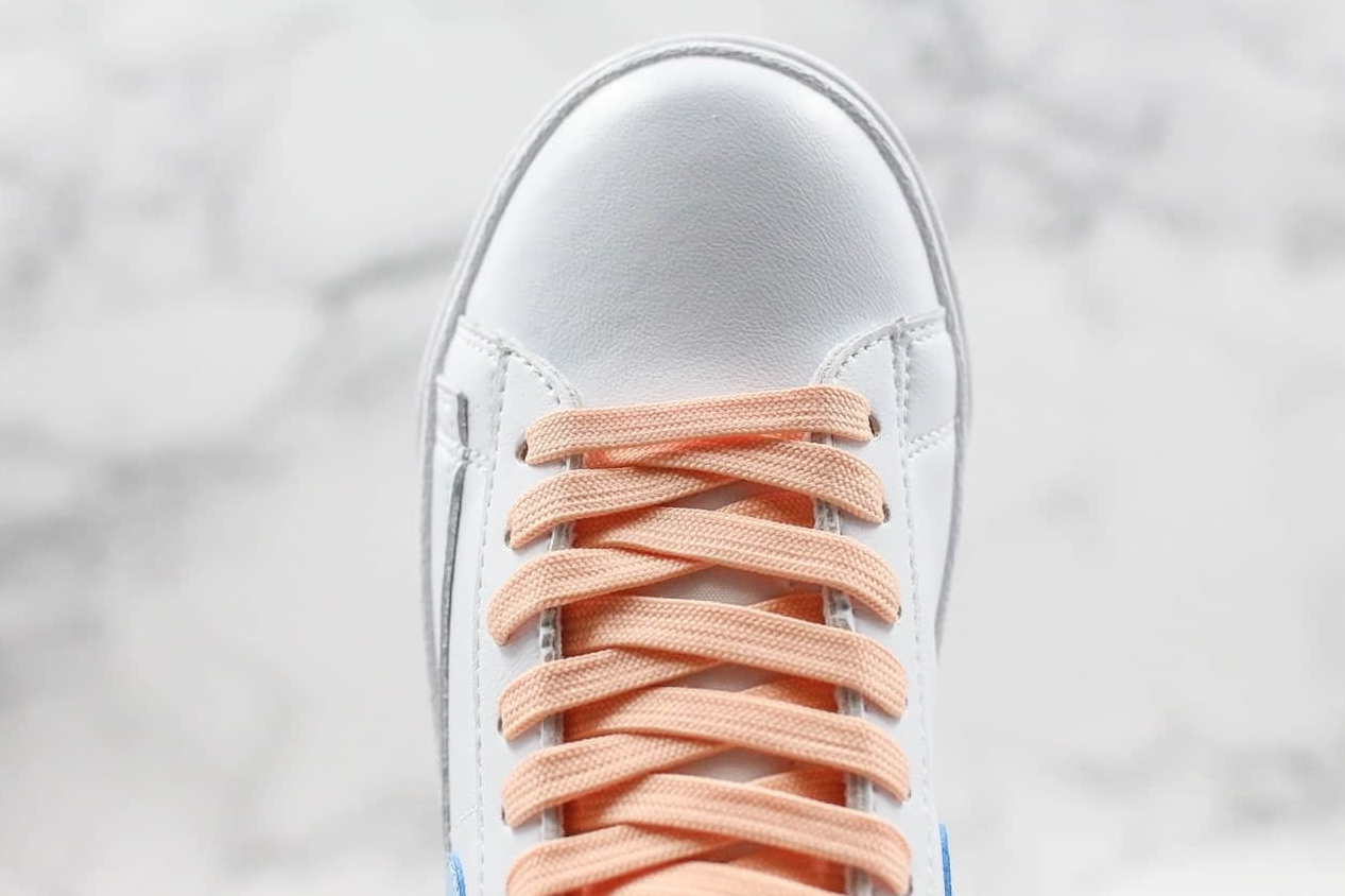 Nike Blazer Mid Vintage Sued White Psychic Blue Sunset Haze 917862 604 - Classic Retro Sneakers in Trendy Colorway