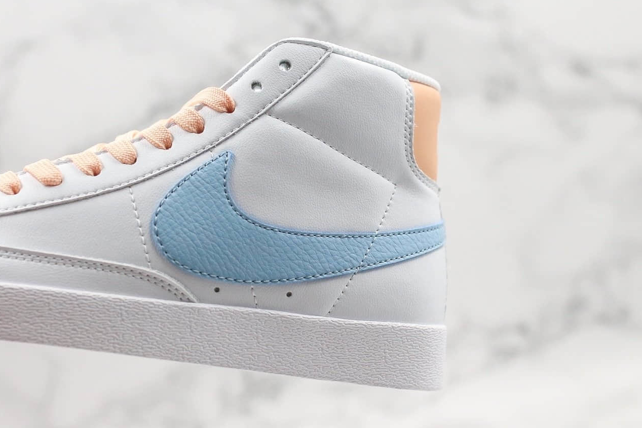 Nike Blazer Mid Vintage Sued White Psychic Blue Sunset Haze 917862 604 - Classic Retro Sneakers in Trendy Colorway
