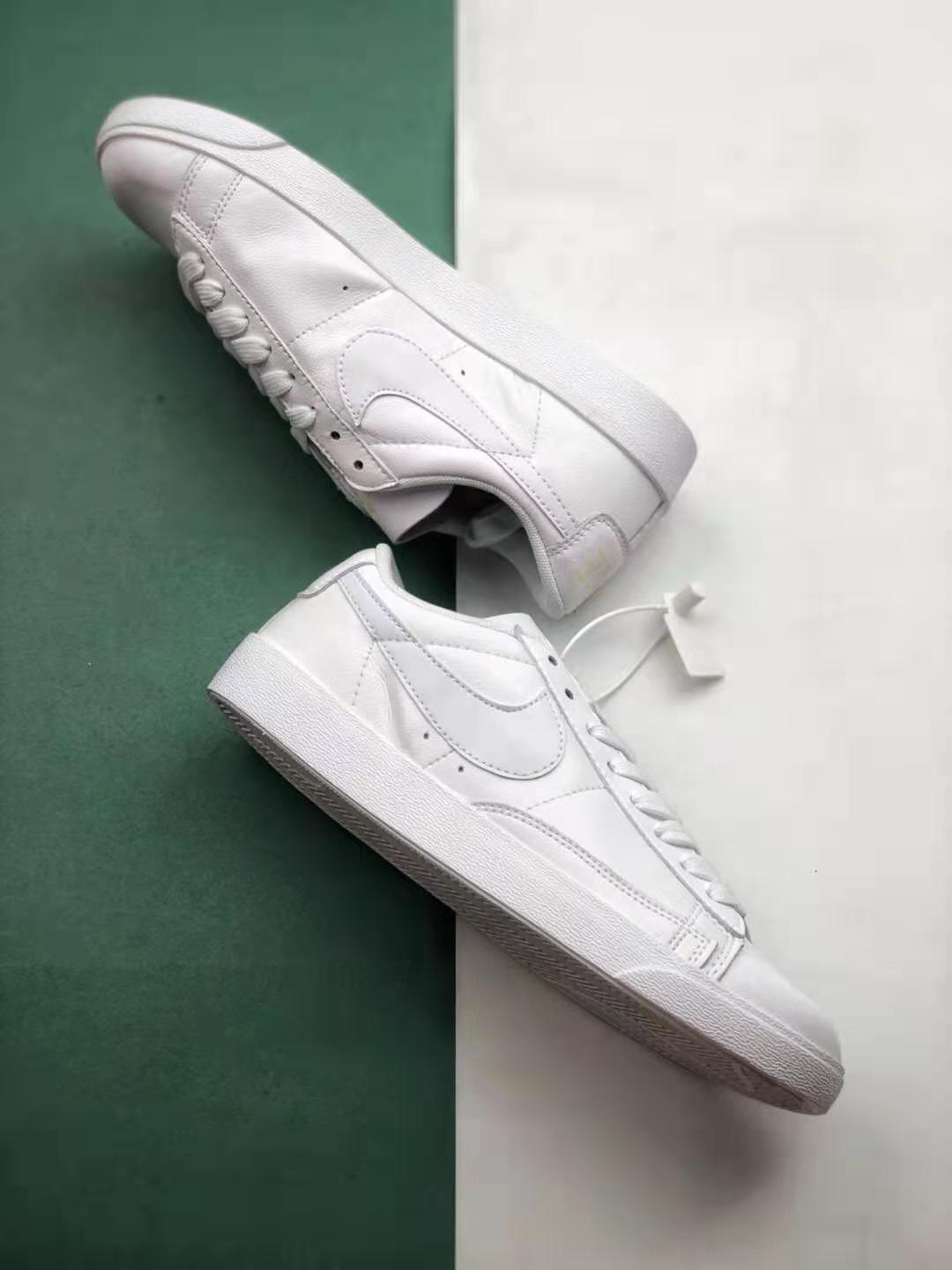 Nike Blazer Low Triple White AA3961-104 - Classic Design with a Fresh Twist