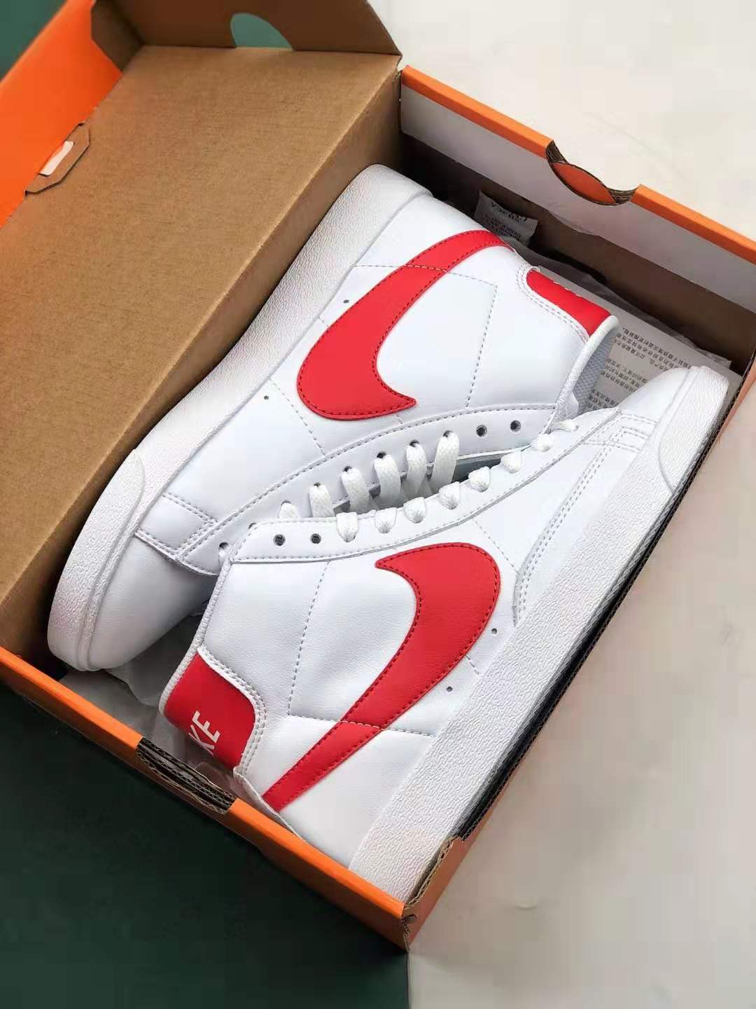 Nike Blazer Mid Vintage Suede White Habanero Red 917862 109 - Stylish and Classic Footwear for Men and Women