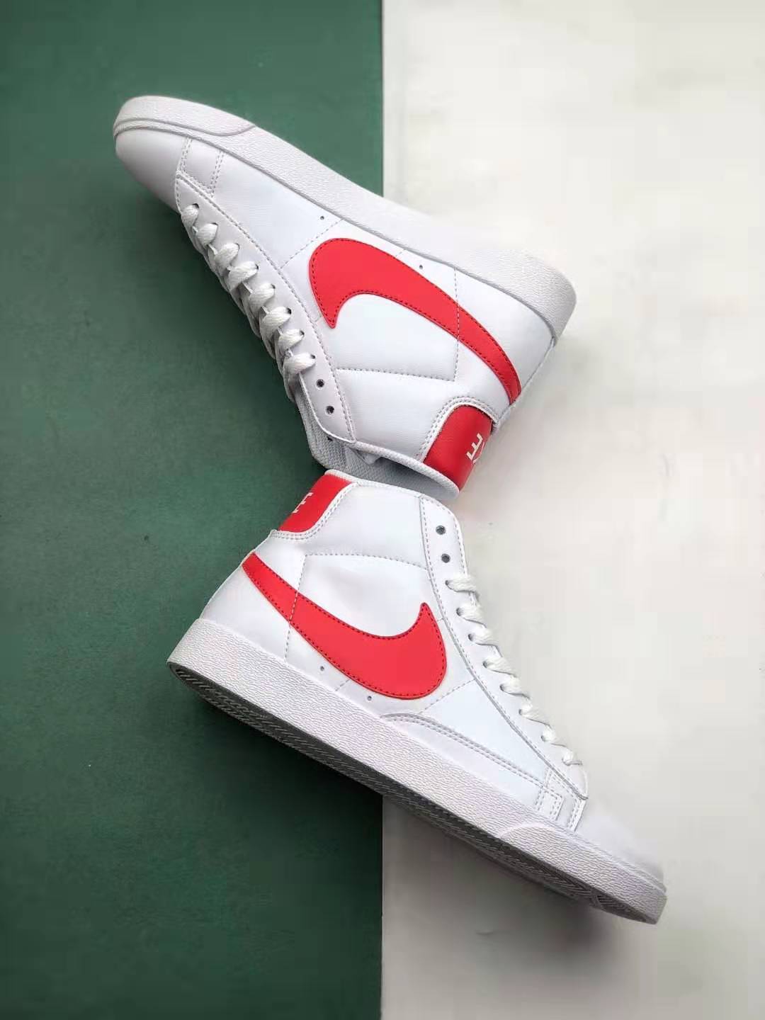 Nike Blazer Mid Vintage Suede White Habanero Red 917862 109 - Stylish and Classic Footwear for Men and Women