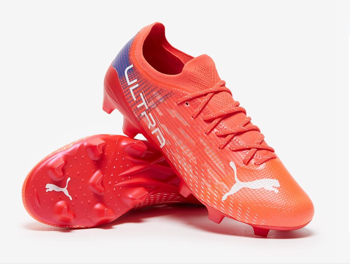 PUMA Ultra 1.3 FG AG Sunblaze White Bluemazing 106477 02 - Premium Football Boots for Ultimate Performance!