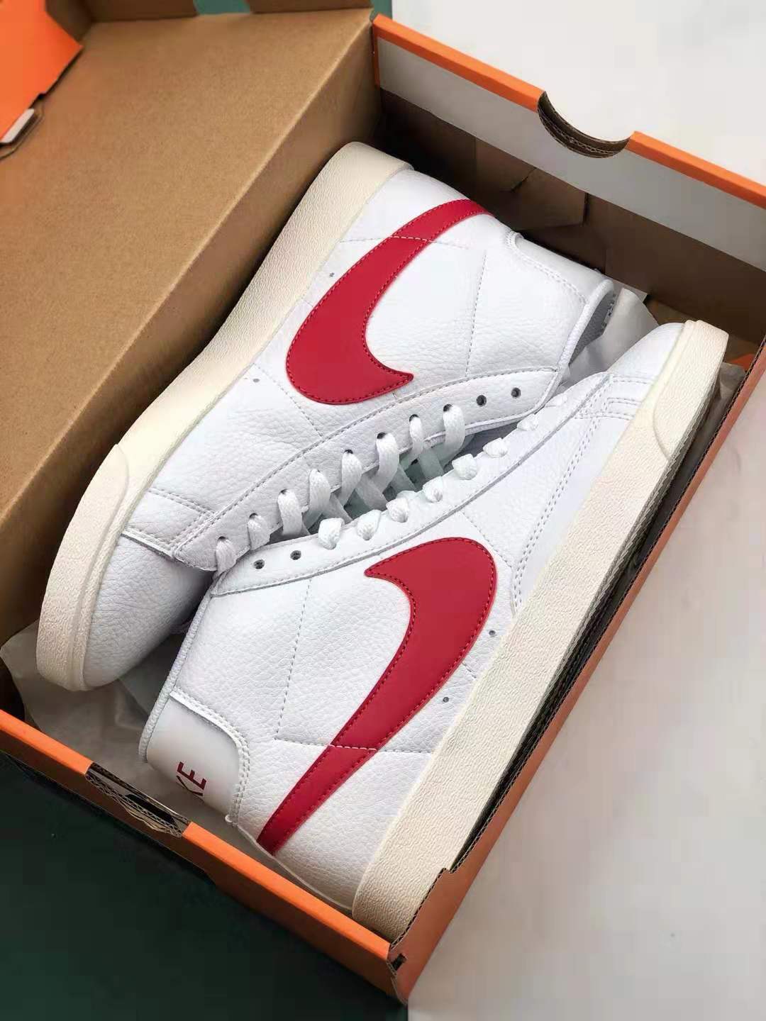 Nike Blazer Mid Vintage Suede White Gym Red Sail AV9376 105 - Stylish Retro Sneakers for Men and Women