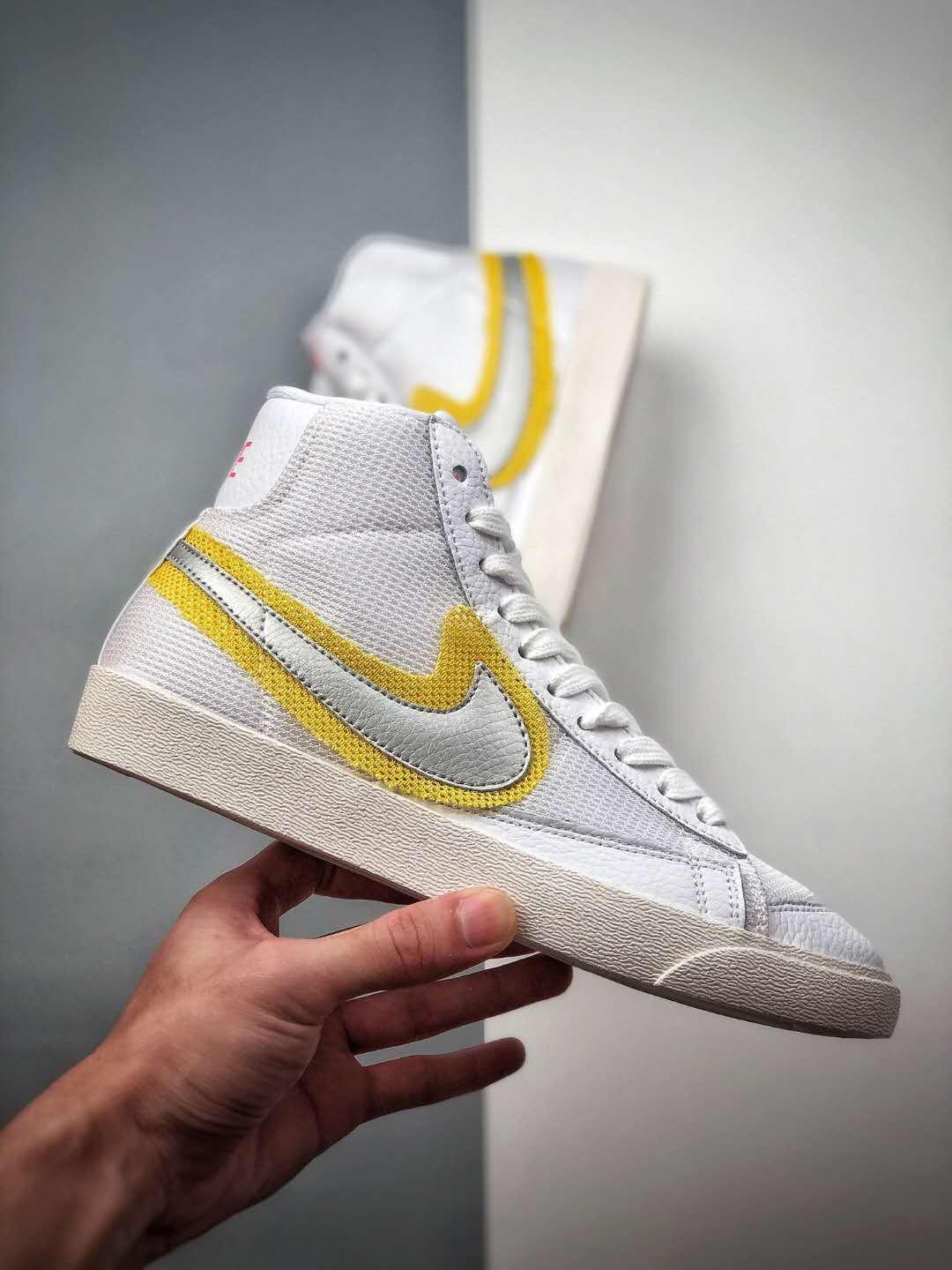 Nike Blazer Mid Vintage '77 'Cotton Waffle - White University Gold' CZ8105-100: Classic Style with a Modern Twist