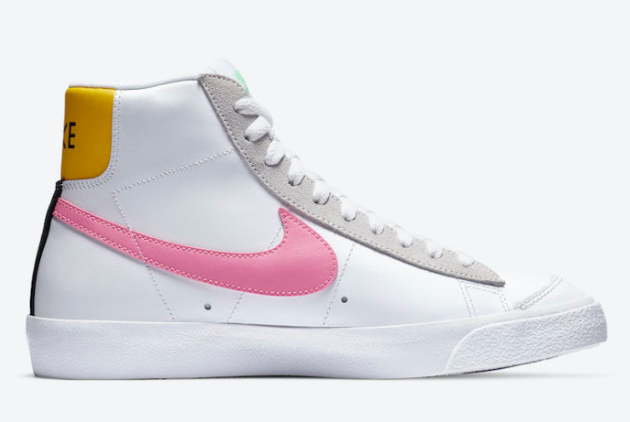 Nike Wmns Blazer Mid '77 Vintage White/Pink Glow-Pure Platinum DA4295-100 | Stylish Retro Sneakers for Women