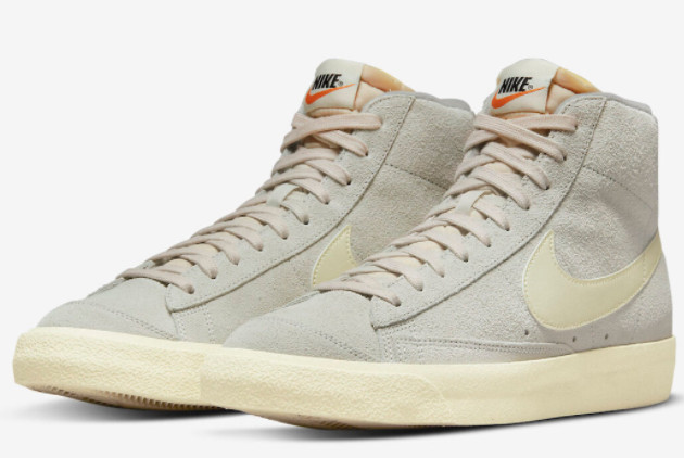 Nike Blazer Mid '77 Premium Vintage 'Medium Grey' Light Bone/Coconut Milk-Medium Grey DM0178-001 - Stylish Retro Sneakers for Men