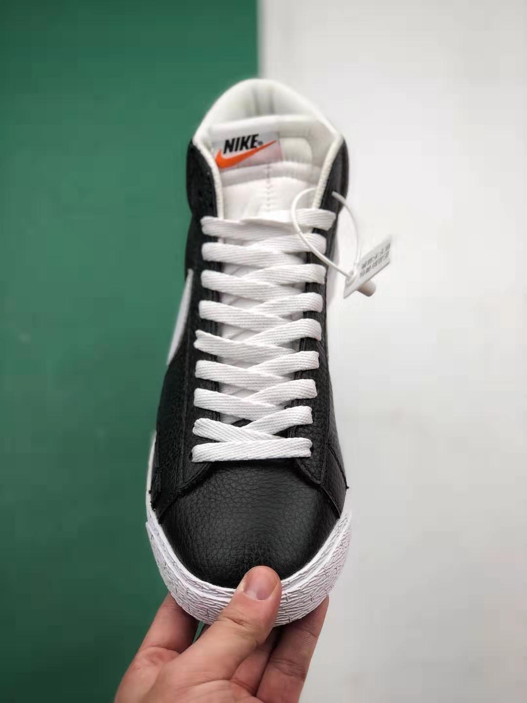 Nike SB Blazer Mid Leather Vintage Black Running Shoes 525366-002 | Shop now for stylish and comfortable sneakers!